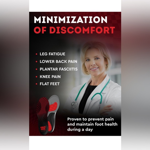 Men👨🏻 7.5-9 Women👱🏽‍♀️ 8.5-10 Med Anti-Fatigue Shoe👟Insoles Arch Support - Picture 4 of 8